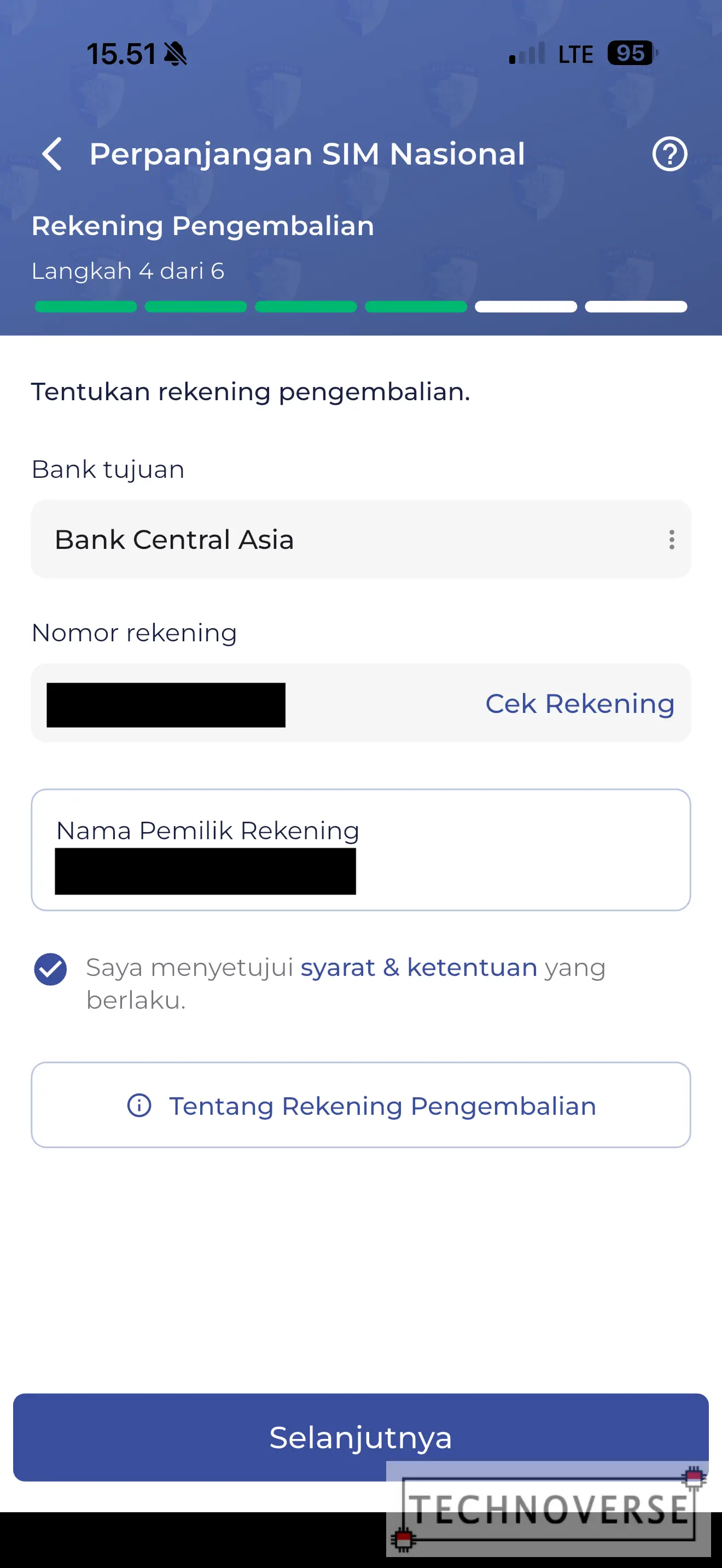 rekening-pengembalian